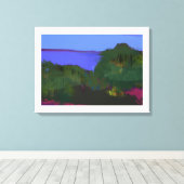 Kust uitzicht schilderij canvas afdruk (Insitu (Houten vloer))