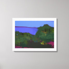 Kust uitzicht schilderij canvas afdruk