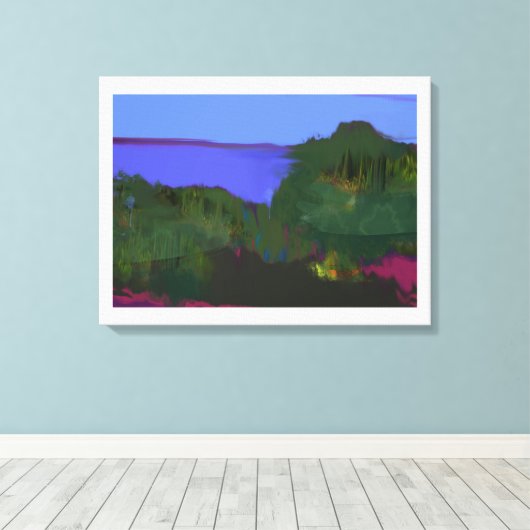 Kust uitzicht schilderij canvas afdruk (Insitu (Houten vloer))