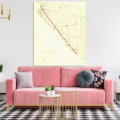 Kust van Californië met San Andreas Rift Canvas Afdruk (Insitu (Woonkamer))