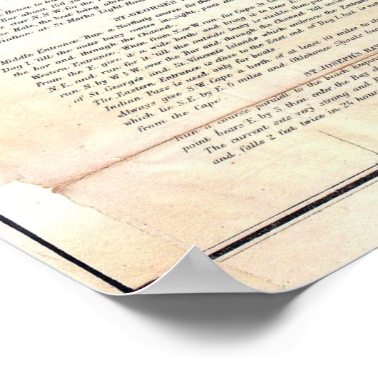 kust van Florida Panhandle Map Poster (Hoek)