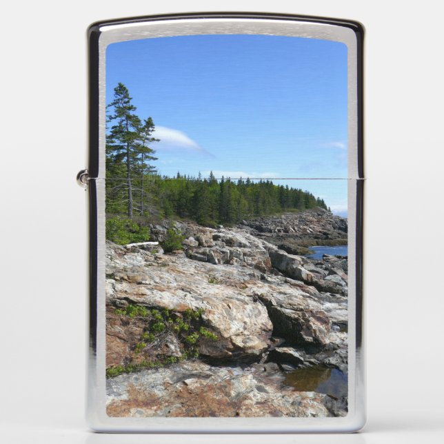 kust van het eiland Bar in het nationaal park Acad (Voorkant)