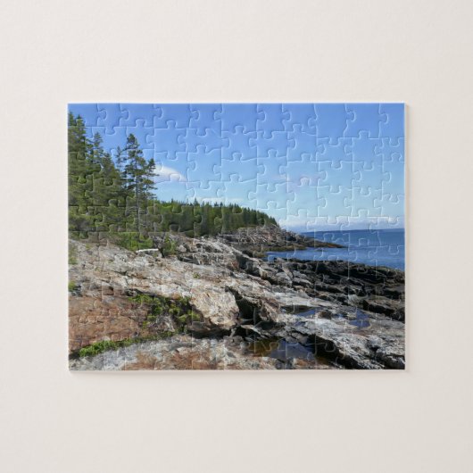 kust van het eiland Bar in het nationaal park Acad Legpuzzel (Horizontaal)