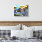 Kust van Maine door Newell Convers Wyeth Canvas Afdruk (Insitu (Slaapkamer))