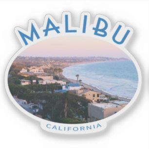 Kust van Malibu California met foto Sticker