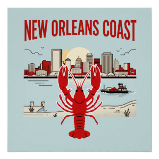 Kust van New Orleans Perfect Poster