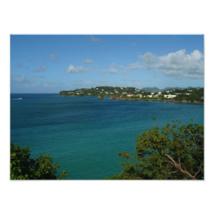 Kust van Saint Lucia Caribbean Vacation Foto Afdruk