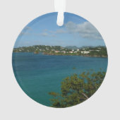 Kust van Saint Lucia Caribbean Vacation Foto Ornament (achterkant)