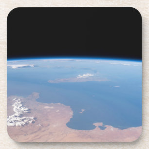 Kust van Tunesië en Libië en eiland Sicilië Bier Onderzetter