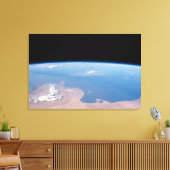 Kust van Tunesië en Libië en eiland Sicilië Canvas Afdruk (Insitu (Woonkamer))