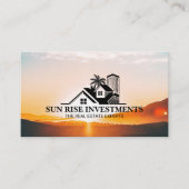 Kust Vastgoed Logo | Zon Opkomst Visitekaartje (Voorkant)