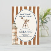 Kust Vuurtoren Bachelorette Kaart (Staand voorkant)