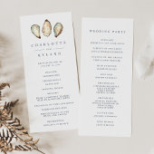 Kust Waterverf Oester Bruiloft Programma