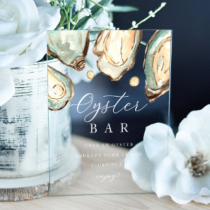 Kust Waterverf Oyster Bar Sign Acryl Bord