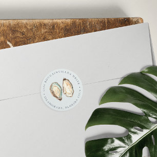 Kust Waterverf Oyster Return Address Sticker
