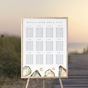 Kust Waterverf Oyster Trouwstoel Grafiek Poster