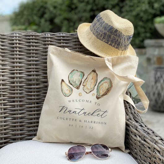 Kust Waterverf Oyster Wedding Welkom Tote Bag