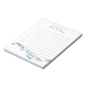 Kust Waterverf Vis gepersonaliseerd gevoerd Notitieblok (Gedraaid)
