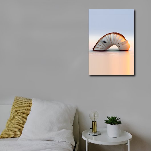 Kust Woonkamer Wall Art Seashell Canvas Afdruk