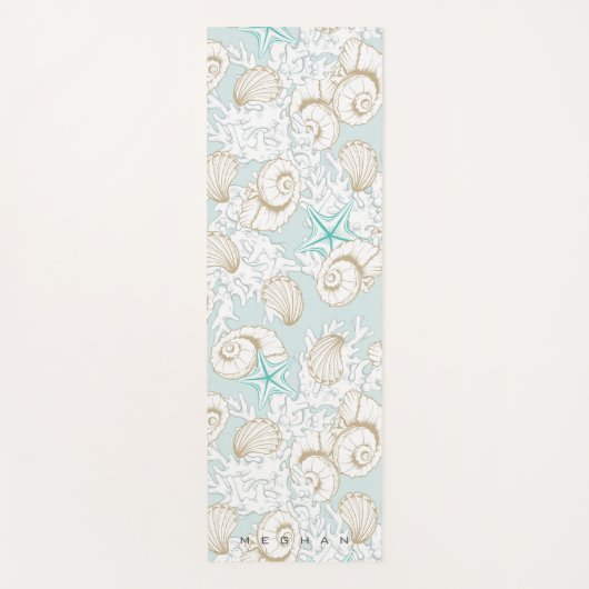 kust zandstrand schelpen Monogram Yoga Mat (Voorkant)