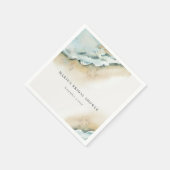 Kust Zee Golf Zand Strand Nautisch Bruidsdiner Servet (Hoek)