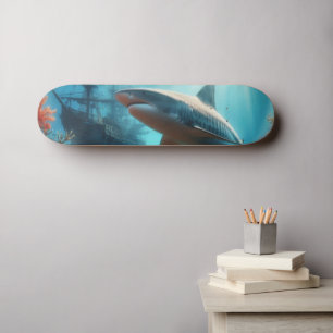 Kust/zee tijgerhaai & koraalrif skateboard