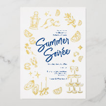 Kust Zomer Soirée Folie Uitnodiging