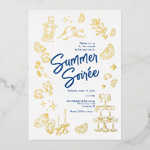 Kust Zomer Soirée Folie Uitnodiging