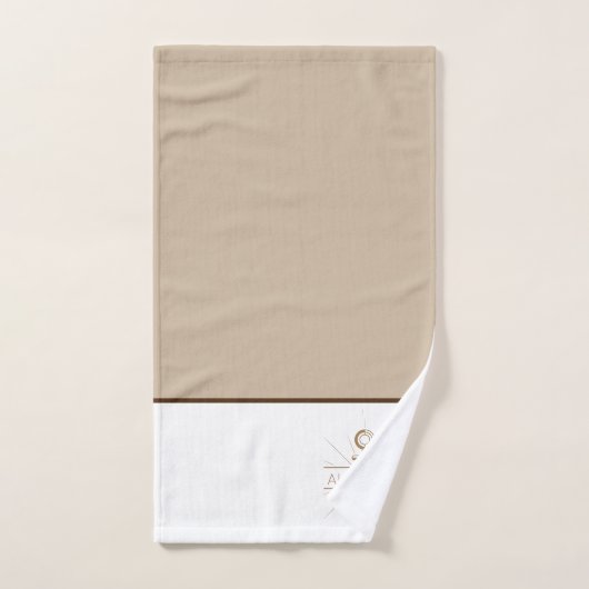 Kustanker Tan Beige Nautical Bath Towel set Bad Handdoek (Handdoek)