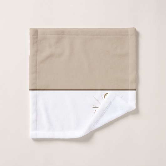 Kustanker Tan Beige Nautical Bath Towel set Bad Handdoek (Wasdoekje)