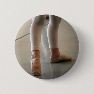 KUSTBALLETSLIPPERS KLEINE MEISJE BALLERINA DANCER RONDE BUTTON 5,7 CM