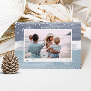 Kustband Kerstfoto Folie Feestdagenkaart