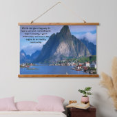 Kustberg-uitzicht met een kalm blauw zee hangend wandkleed (Slaapkamer)