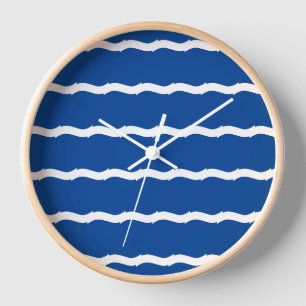 Kustblauw witte zee golven patroon modern