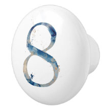 Kustblauwe bruine waterverf Nr. 8