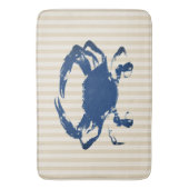 Kustblauwe krab & tapijtschelpen badmat (Voorkant Verticaal)