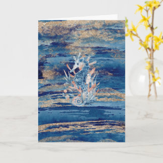 Kustblauwe Mariene Kunstkaart Kaart