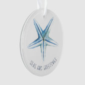 Kustblauwe Waterverf Ornament (voorkant)