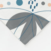 Kustbloei: moderne Abstracte bloemen Fleece Deken (Hoek)