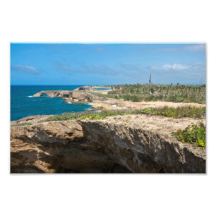Kustboeien en stranden op Cueva del Indio Foto Afdruk