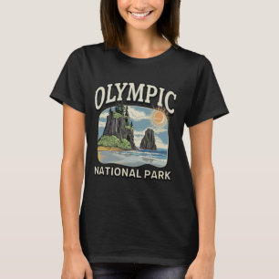 Kustbos Landschap Hoh Regenwoud Olympisch Na T-shirt