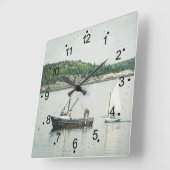 Kustboten van de Maine Bar Vierkante Klok (Hoek)