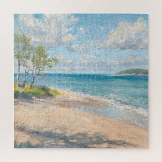 Kustbries Fijne Kunst Strandprint Legpuzzel (Verticaal)