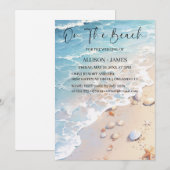 Kustbries: Waterverf strand bruiloft Kaart (Voorkant / Achterkant)