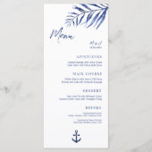 Kustbruiloft ankermenu menu (Voorkant)