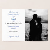  kustbruiloft - Dank u Folie Kaarten (Binnen)