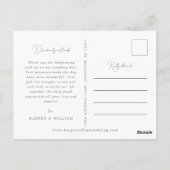 Kustbruiloft foto dank u briefkaart (Achterkant)