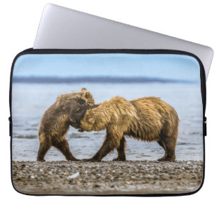 Kustbruine beren laptop sleeve