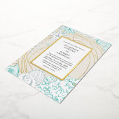 kustbruine bruiloft folie uitnodiging (Gedraaid)