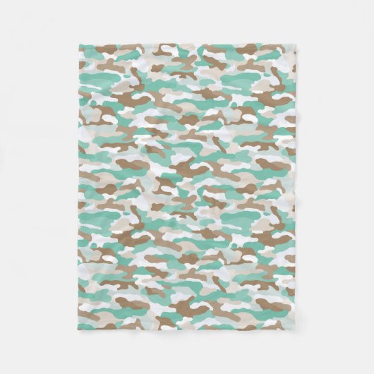 kustcamouflage fleece deken (Voorkant)